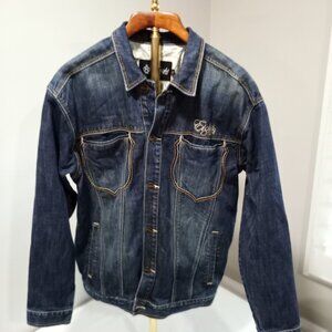 EIGHT 732 JEAN JACKET DENIM BLUE MENS SIZE 2XL 100% COTTON